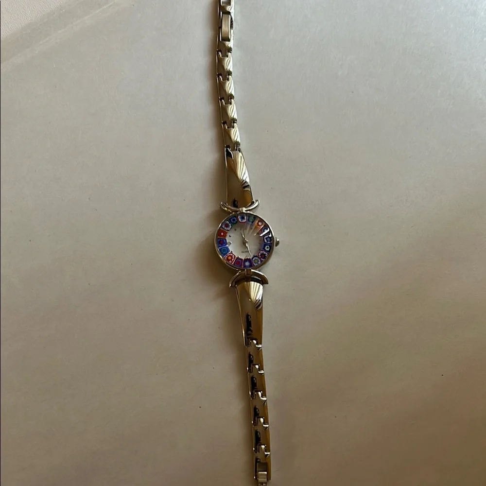 Avon Silver Watch with Colorful Dial